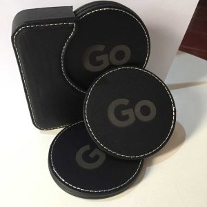 Set de Posavasos Redondos Eco Cuero - Imagen 1